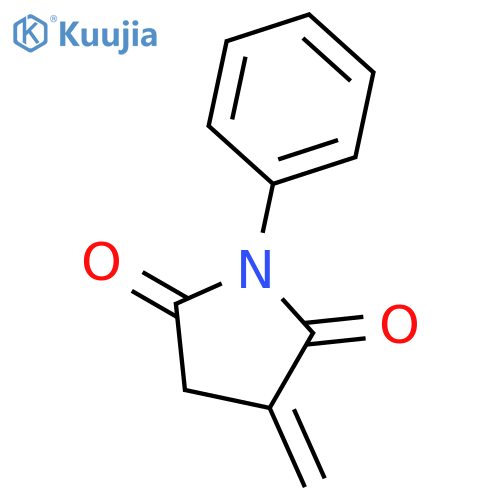 2,5-Pyrrolidinedione,3-methylene-1-phenyl- structure