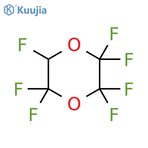 2,2,3,3,5,5,6-heptafluoro-1,4-dioxane structure