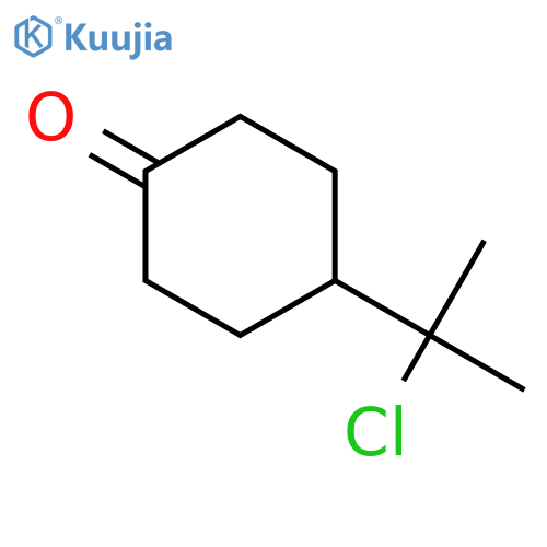 Cyclohexanone, 4-(1-chloro-1-methylethyl)- structure
