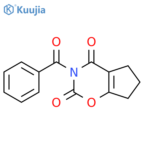 Cyclopent[e]-1,3-oxazine-2,4(3H,5H)-dione, 3-benzoyl-6,7-dihydro- structure
