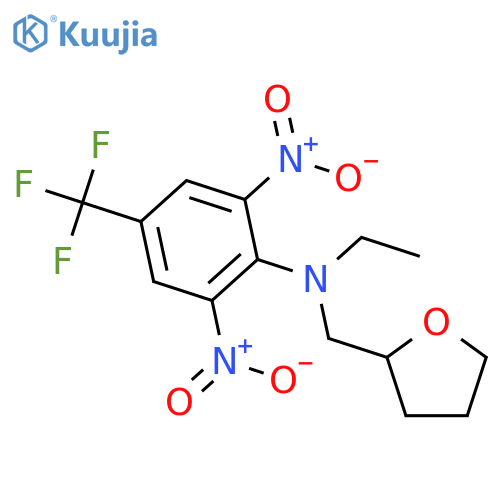 N-ethyl-2,6-dinitro-N-(tetrahydrofuran-2-ylmethyl)-4-(trifluoromethyl)aniline structure