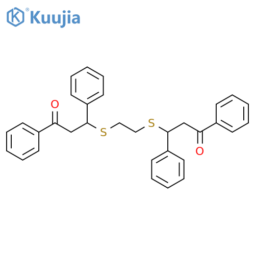 1-Propanone, 3,3'-[1,2-ethanediylbis(thio)]bis[1,3-diphenyl- structure