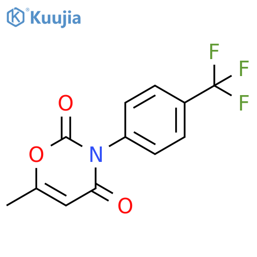 2H-1,3-Oxazine-2,4(3H)-dione, 6-methyl-3-[4-(trifluoromethyl)phenyl]- structure