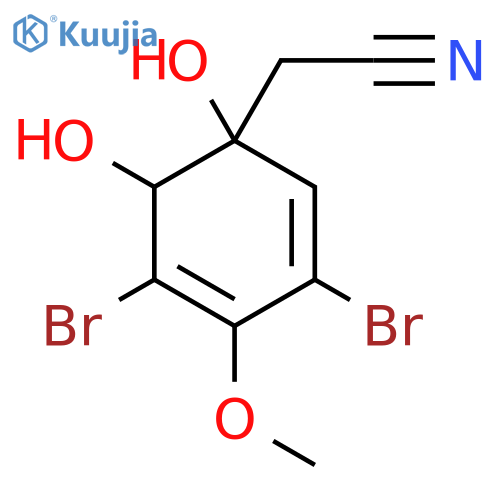 (3,5-Dibromo-1,6-dihydroxy-4-methoxycyclohexa-2,4-dien-1-yl)acetonitrile structure