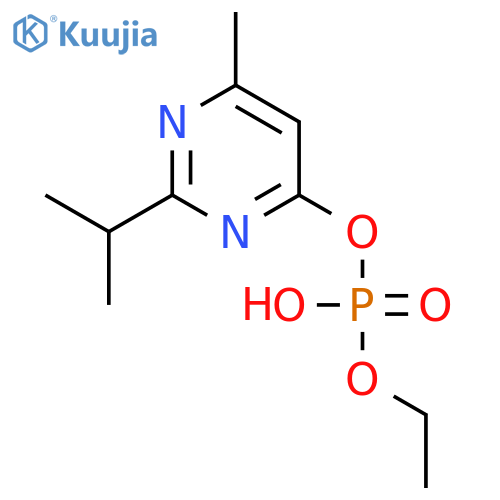 ethyl 6-methyl-2-(propan-2-yl)pyrimidin-4-yl hydrogen phosphate structure