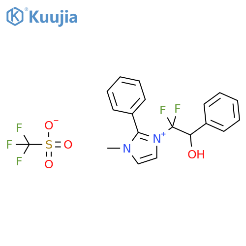 1-(1,1-Difluoro-2-hydroxy-2-phenyl-ethyl)-2-phenyl-3-methyl-imidazolium triflate structure