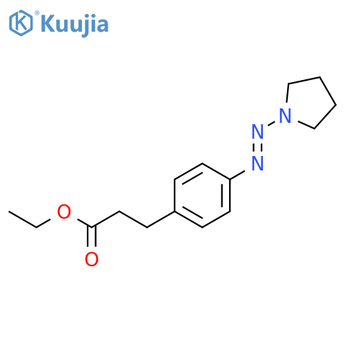 Ethyl 3-[4-(pyrrolidin-1-yldiazenyl)phenyl]propanoate structure