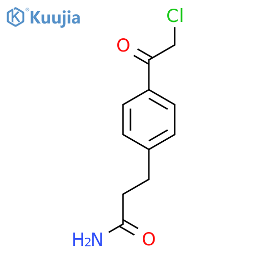 3-4-(2-chloroacetyl)phenylpropanamide structure