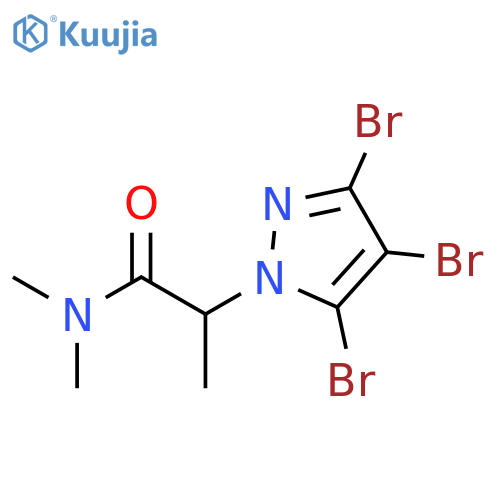 N,N-dimethyl-2-(3,4,5-tribromo-1H-pyrazol-1-yl)propanamide structure