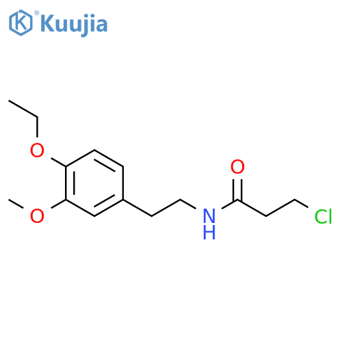 3-chloro-N-[2-(4-ethoxy-3-methoxyphenyl)ethyl]propanamide structure