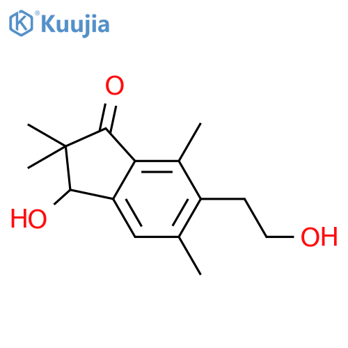 (3S)-3-hydroxy-6-(2-hydroxyethyl)-2,2,5,7-tetramethyl-3H-inden-1-one structure