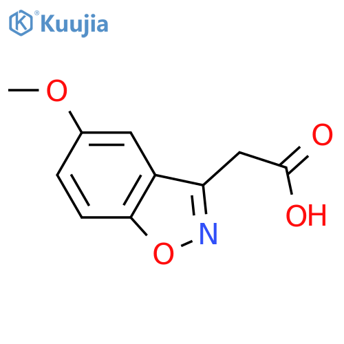 2-(5-methoxybenzodisoxazol-3-yl)acetic acid structure