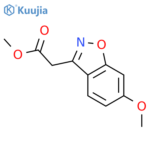 1,2-Benzisoxazole-3-aceticacid, 6-methoxy-, methyl ester structure