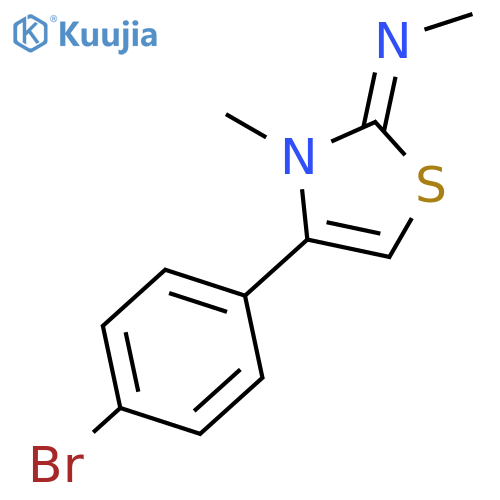 Methanamine, N-[4-(4-bromophenyl)-3-methyl-2(3H)-thiazolylidene]- structure