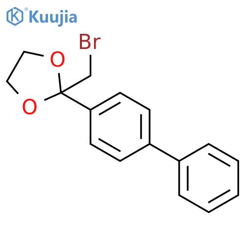 1,3-DIOXOLANE, 2-[1,1'-BIPHENYL]-4-YL-2-(BROMOMETHYL)- structure