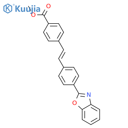 Benzoic acid,4-[2-[4-(2-benzoxazolyl)phenyl]ethenyl]-, methyl ester structure