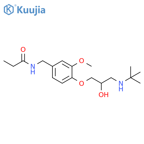 Propanamide,N-[[4-[3-[(1,1-dimethylethyl)amino]-2-hydroxypropoxy]-3-methoxyphenyl]methyl]- structure