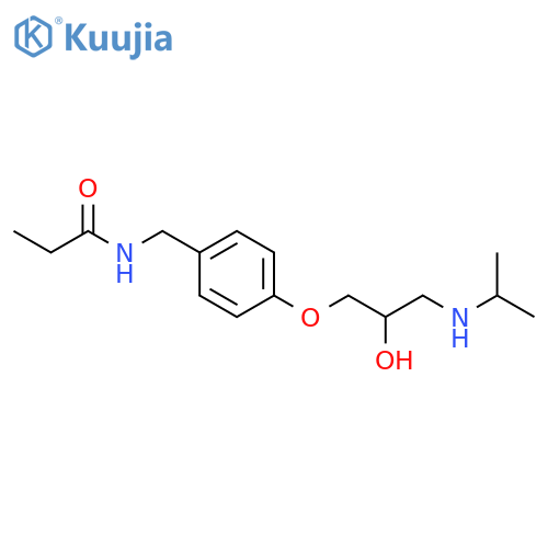 Propanamide,N-[[4-[2-hydroxy-3-[(1-methylethyl)amino]propoxy]phenyl]methyl]- structure