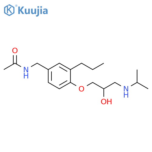 Acetamide,N-[[4-[2-hydroxy-3-[(1-methylethyl)amino]propoxy]-3-propylphenyl]methyl]- structure
