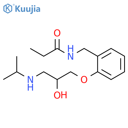 Propanamide,N-[[2-[2-hydroxy-3-[(1-methylethyl)amino]propoxy]phenyl]methyl]- structure