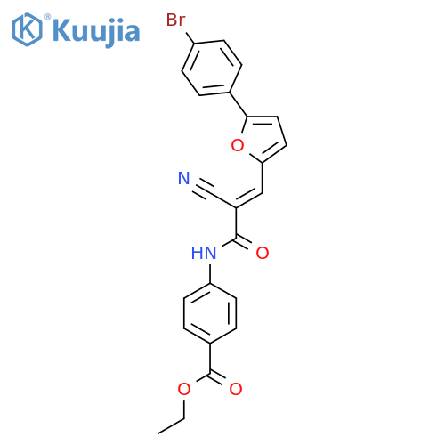 Ethyl 4-[[3-[5-(4-bromophenyl)-2-furanyl]-2-cyano-1-oxo-2-propen-1-yl]amino]benzoate structure