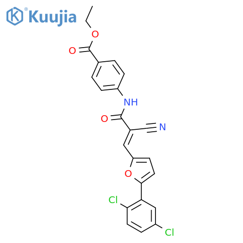 ethyl 4-[[(E)-2-cyano-3-[5-(2,5-dichlorophenyl)furan-2-yl]prop-2-enoyl]amino]benzoate structure