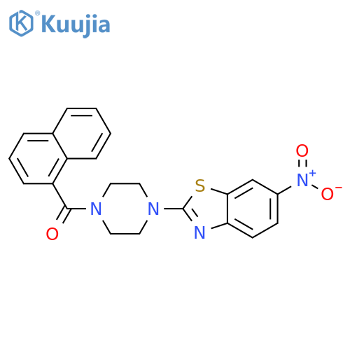 2-4-(naphthalene-1-carbonyl)piperazin-1-yl-6-nitro-1,3-benzothiazole structure