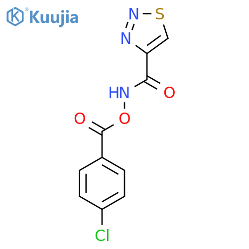N-[(4-chlorobenzoyl)oxy]-1,2,3-thiadiazole-4-carboxamide structure