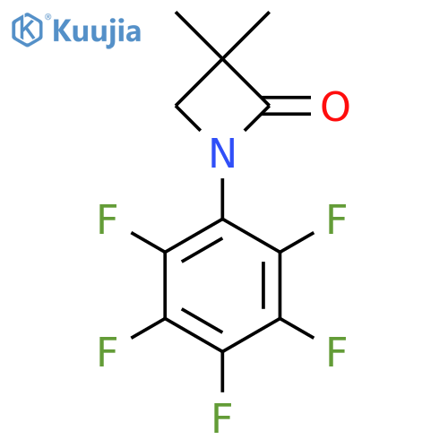 3,3-Dimethyl-1-(2,3,4,5,6-pentafluorophenyl)-2-azetanone structure
