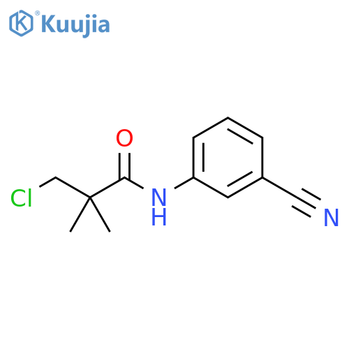 Propanamide, 3-chloro-N-(3-cyanophenyl)-2,2-dimethyl- structure