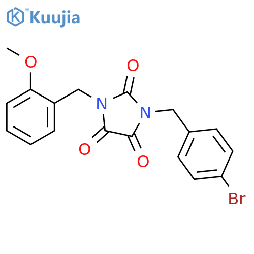1-(4-BROMOBENZYL)-3-(2-METHOXYBENZYL)-1H-IMIDAZOLE-2,4,5(3H)-TRIONE structure