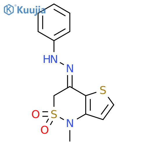 1-METHYL-2LAMBDA6-THIENO[3,2-C][1,2]THIAZINE-2,2,4(1H,3H)-TRIONE 4-(N-PHENYLHYDRAZONE) structure