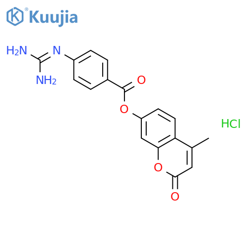 4-Methylumbelliferyl 4-Guanidinobenzoate Hydrochloride structure