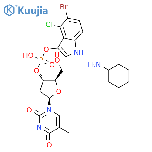 3'-\u200bThymidylic acid mono(5-\u200bbromo-\u200b4-\u200bchloro-\u200b1H-\u200bindol-\u200b3-\u200byl) Ester Cyclohexylamine structure