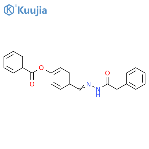 4-(1E)-(2-phenylacetamido)iminomethylphenyl benzoate structure