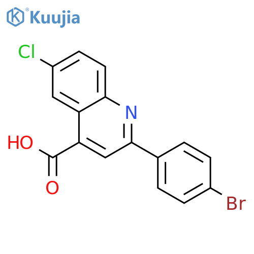 2-(4-Bromophenyl)-6-chloroquinoline-4-carboxylic acid structure