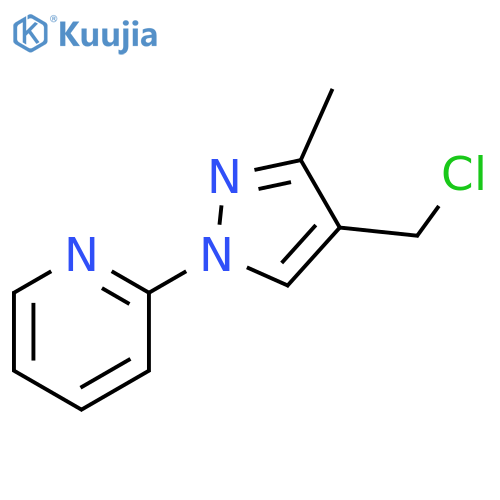 2-4-(chloromethyl)-3-methyl-1H-pyrazol-1-ylpyridine structure
