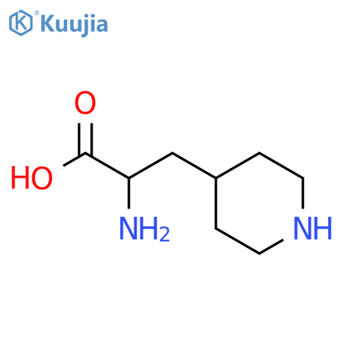 (2S)-2-amino-3-(piperidin-4-yl)propanoic acid structure