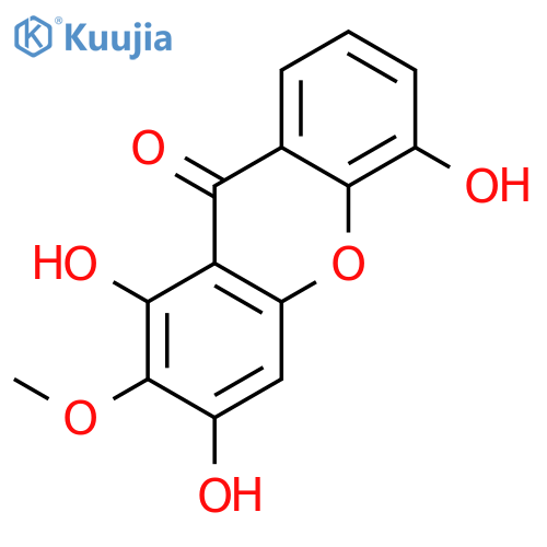 1,3,5-trihydroxy-2-methoxy-xanthen-9-one structure