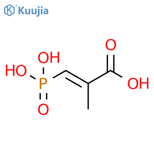 2-Propenoic acid, 2-methyl-3-phosphono-, (E)- structure