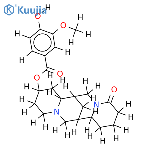 4-hydroxy-3-methoxy-benzoic acid 11-oxo-dodecahydro-7,14-methano-dipyrido[1,2-a;1',2'-e][1,5]diazocin-2-yl ester structure