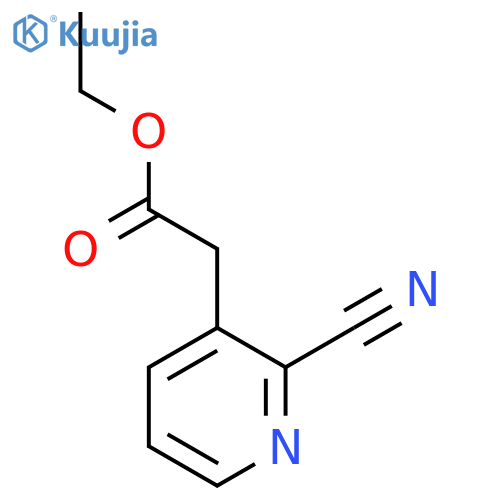 Ethyl 2-(2-cyanopyridin-3-YL)acetate structure