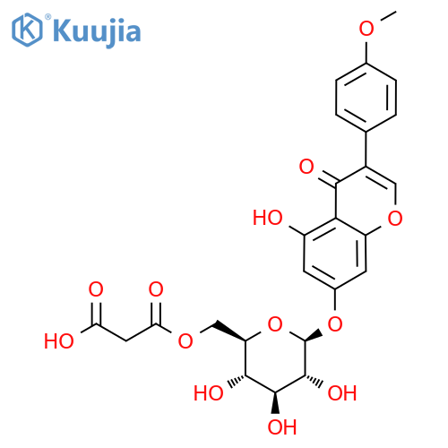 Biochanin A 7-O-β-D-glucoside 6''-O-malonate structure