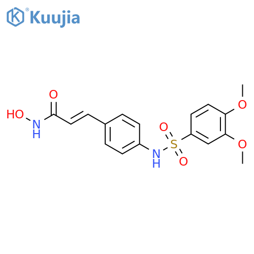 3-[4-(3,4-Dimethoxyphenylsulfonamido)phenyl]-2-propenohydroxamic acid structure