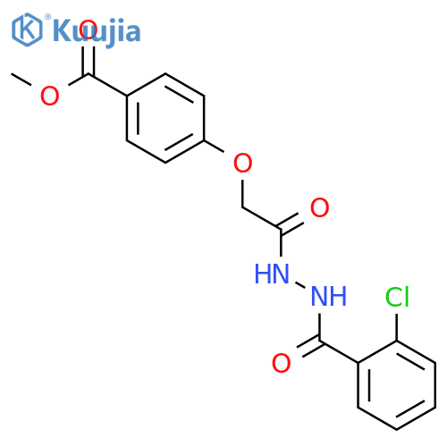 methyl 4-{2-[2-(2-chlorobenzoyl)hydrazino]-2-oxoethoxy}benzoate structure