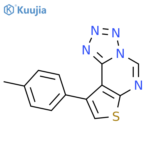 9-(4-methylphenyl)[1,2,3,4]tetraazolo[1,5-c]thieno[3,2-e]pyrimidine structure