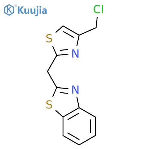 2-{4-(Chloromethyl)-1,3-thiazol-2-ylmethyl}-1,3-benzothiazole hydrochloride structure