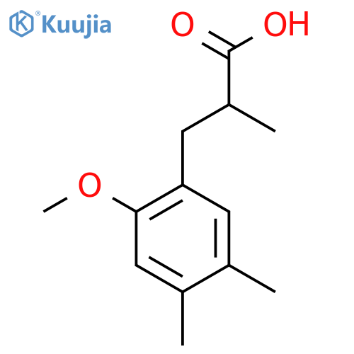 3-(2-Methoxy-4,5-dimethylphenyl)-2-methylpropanoic acid structure