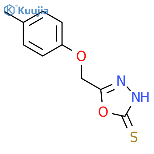 5-(4-methylphenoxy)methyl-2,3-dihydro-1,3,4-oxadiazole-2-thione structure