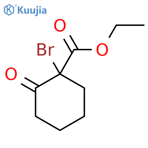 Cyclohexanecarboxylic acid, 1-bromo-2-oxo-, ethyl ester structure